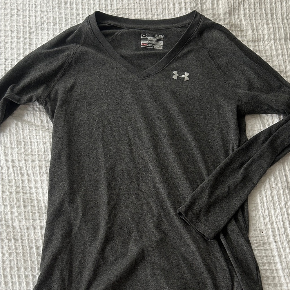 Under Armour Charcoal V-Neck Long Sleeve
